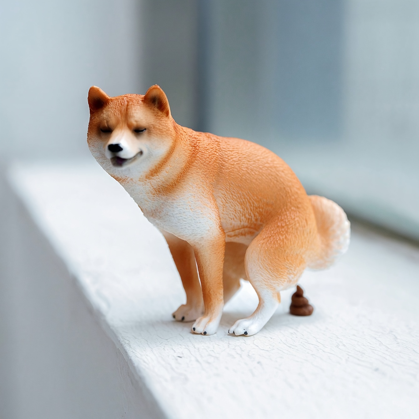 Home Decor Resin - 1/6 Ölçekli Komik Shiba Inu Figür