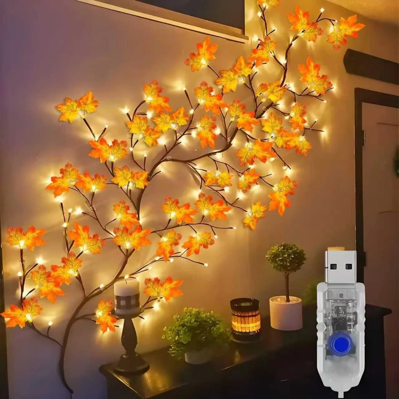 Home Decor Flowers - Kendin Yap Akçaağaç Yaprağı Gül Kolye