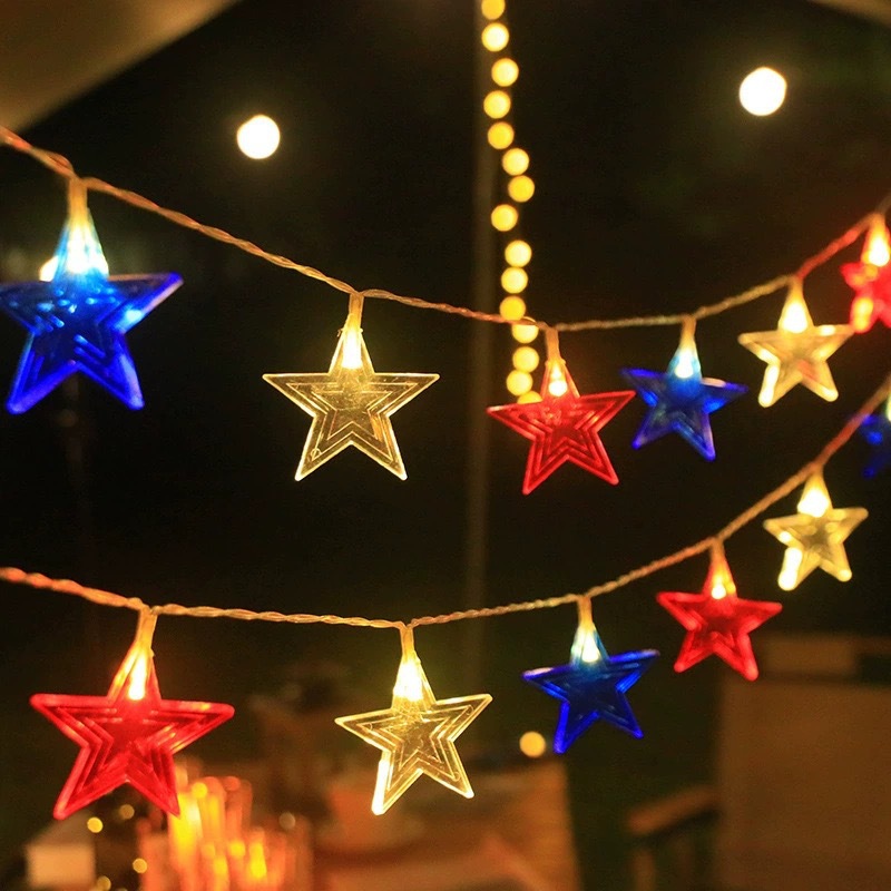 Fairy Lights Bedroom - 3 Renkli Yıldız LED Dize Işıklar