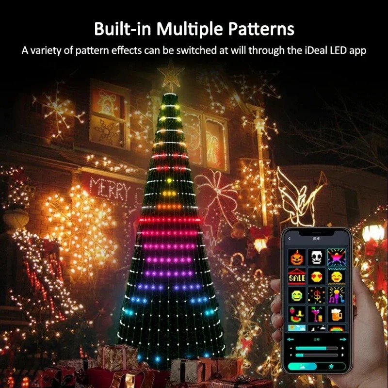 Home Decor Tree - Noel Yıldızı Ağaç Işıkları RGB LED,