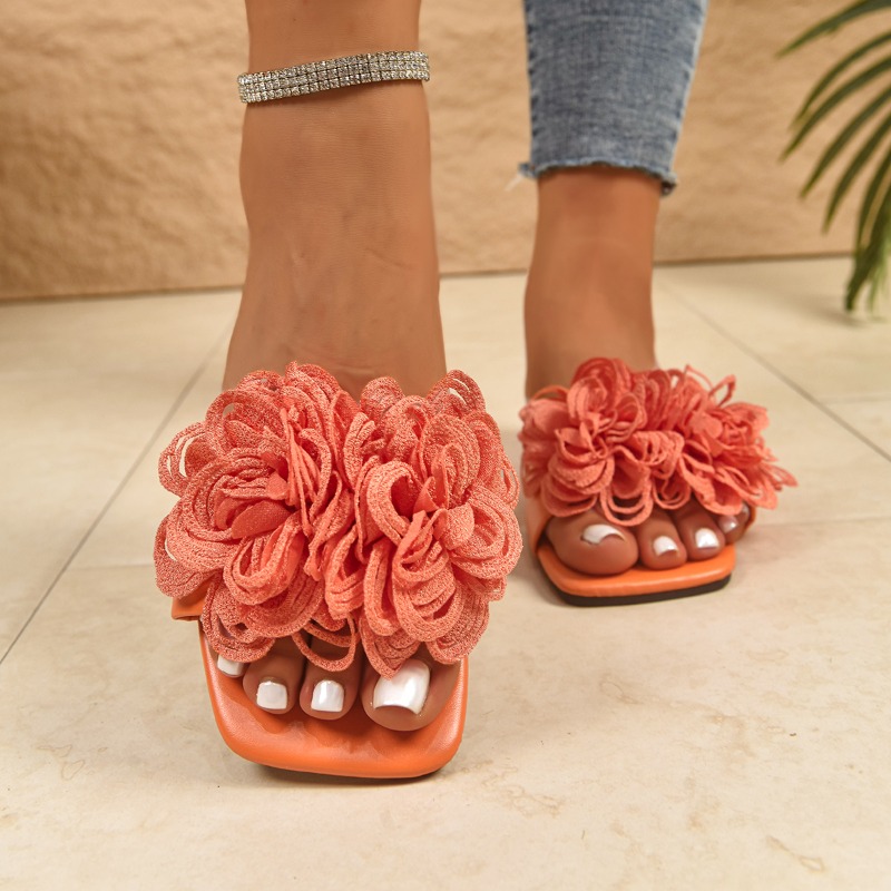 Home Decor Flowers - Yeni Yaz Kadın Kare Burunlu Günlük