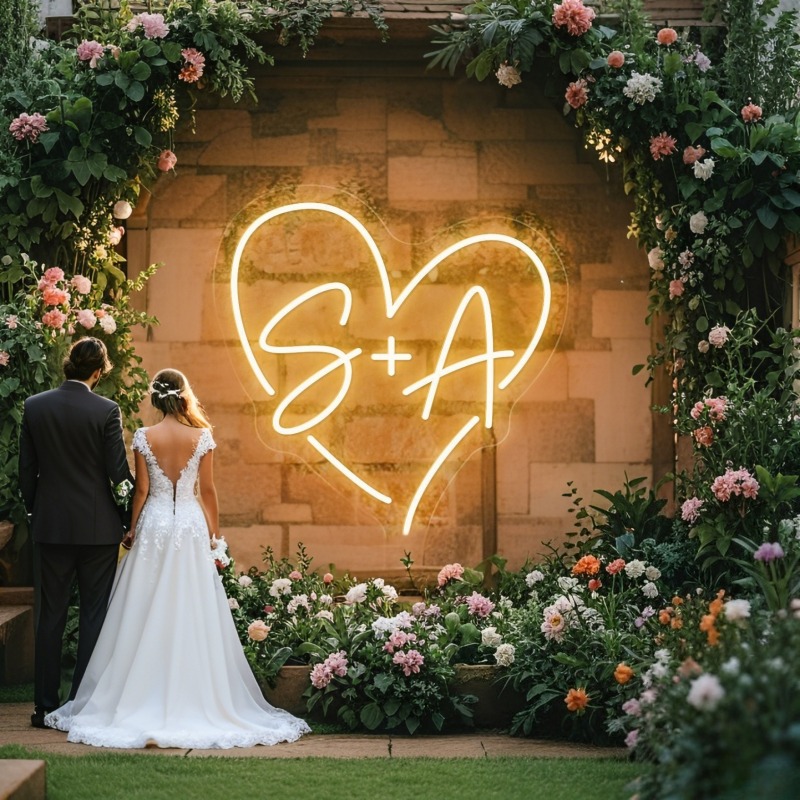 Neon Sign Led Custom - Özel Harfleri Kalp LED Neon Burcu,