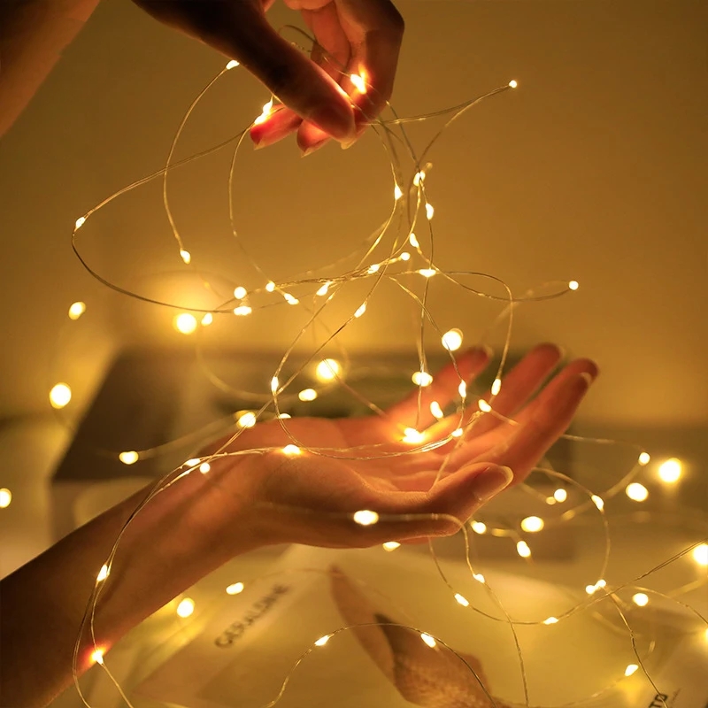 Fairy Lights Bedroom - LED Peri Işıklar Dize Düğme Pil