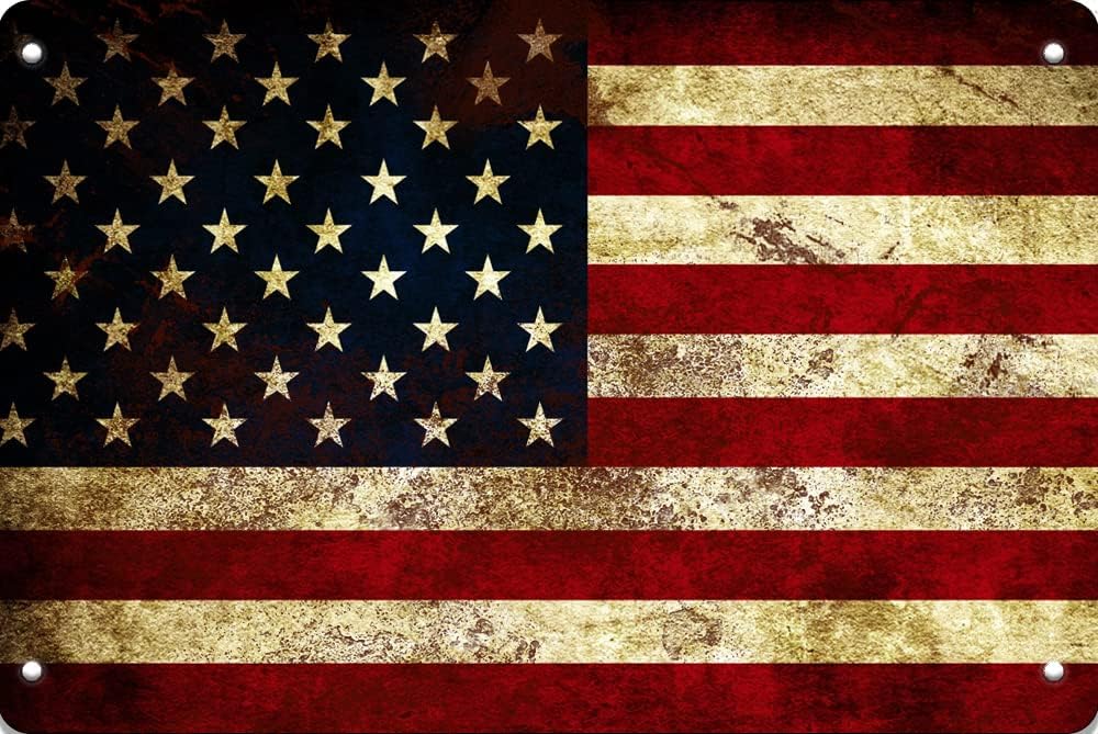 Home Decor Usa - ABD Amerikan Bayrağı Tasarımlı Vintage Teneke