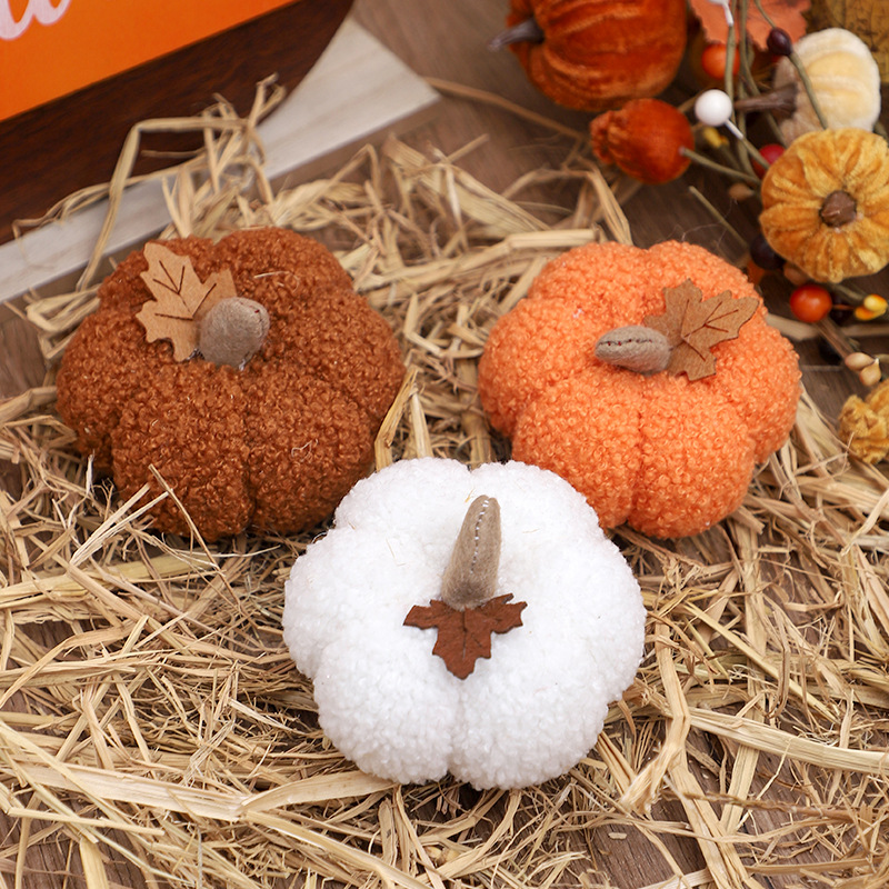 Home Decor Halloween - Kabarık Balkabağı Peluş Oyuncak Cadılar Bayramı