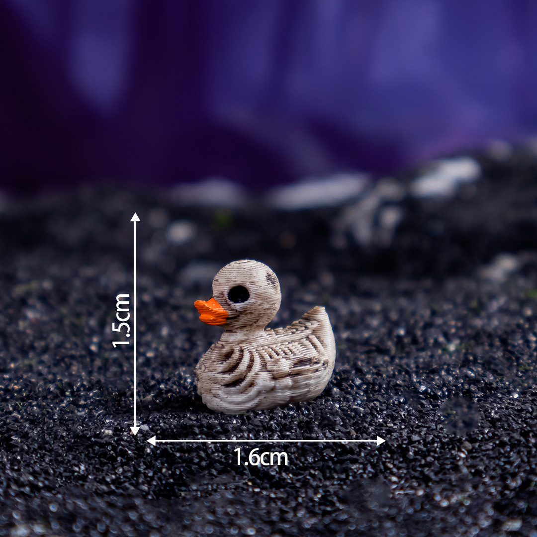 Home Decor Resin - Gotik Kafatası Ördekleri Reçine Süs Figürleri