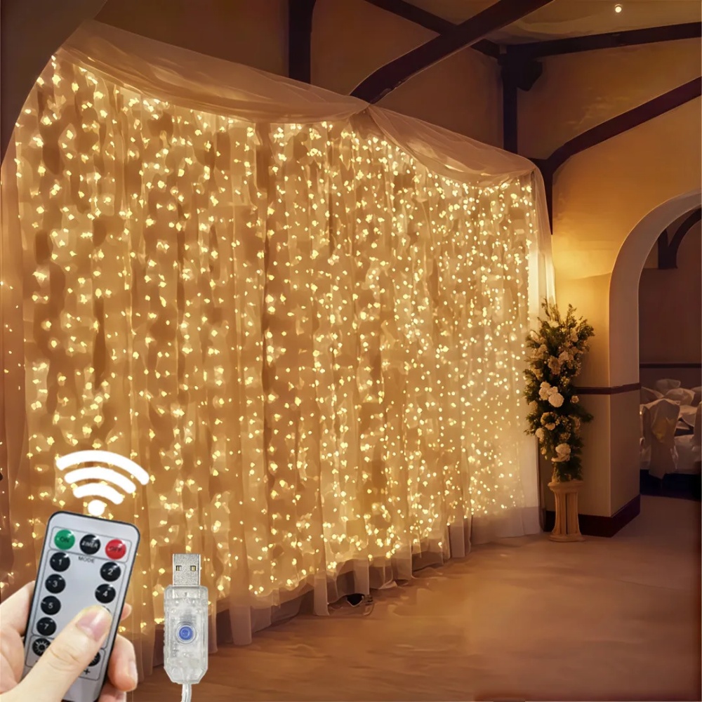 Fairy Lights Bedroom - 3/6 m LED Perde Dize Işıklar