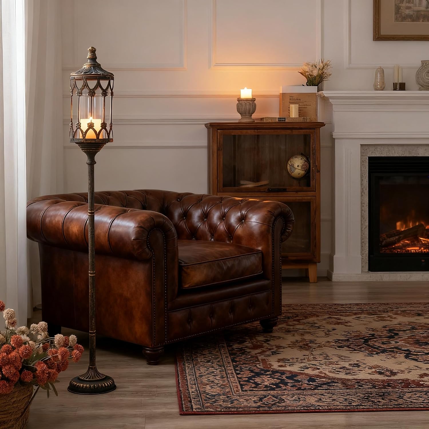 Home Decor Event - Antika Altın 41 İnç Boyunda Vintage