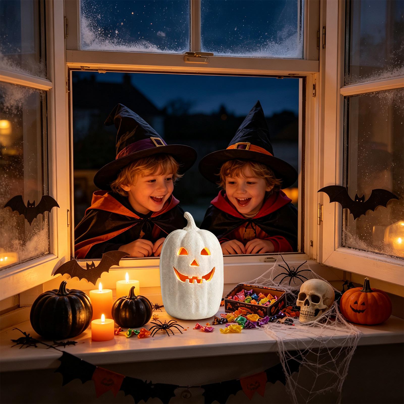 Home Decor Halloween - Cadılar Bayramı Balkabağı Dekoru Reçine Balkabağı
