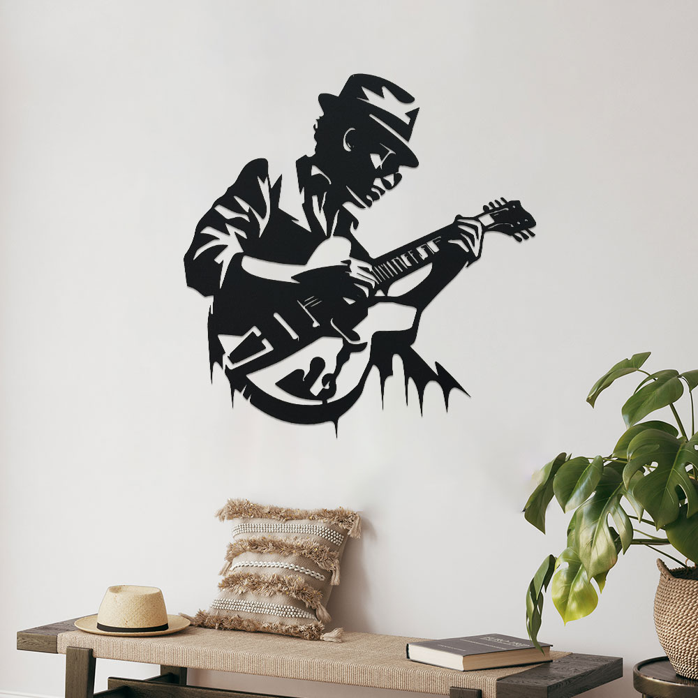 Gitarist Metal Duvar Sanatı, E - Home Decor Enthusiast incelemesi ve fiyatı