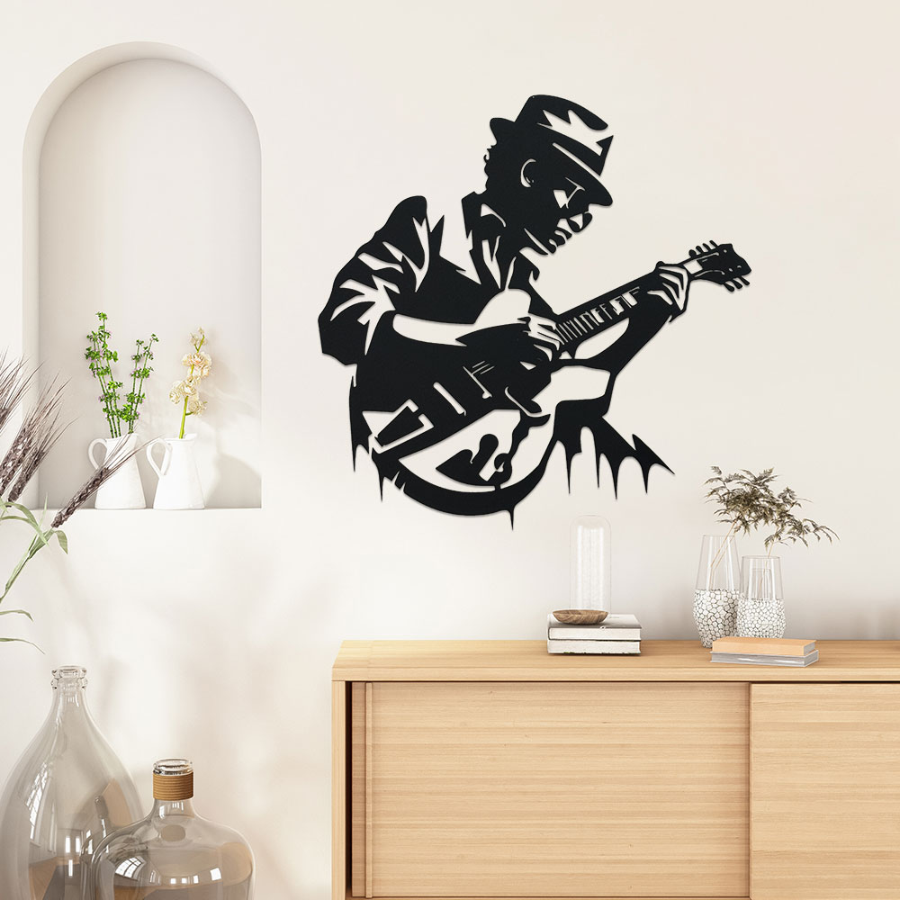 Gitarist Metal Duvar Sanatı, E - Home Decor Enthusiast incelemesi ve fiyatı