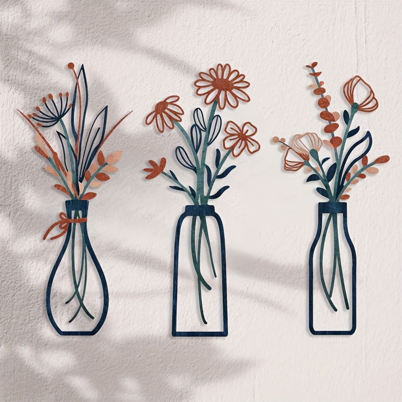 3 Büyük Çiçek Desenli Duvar Sa - Home Decor Event incelemesi ve fiyatı