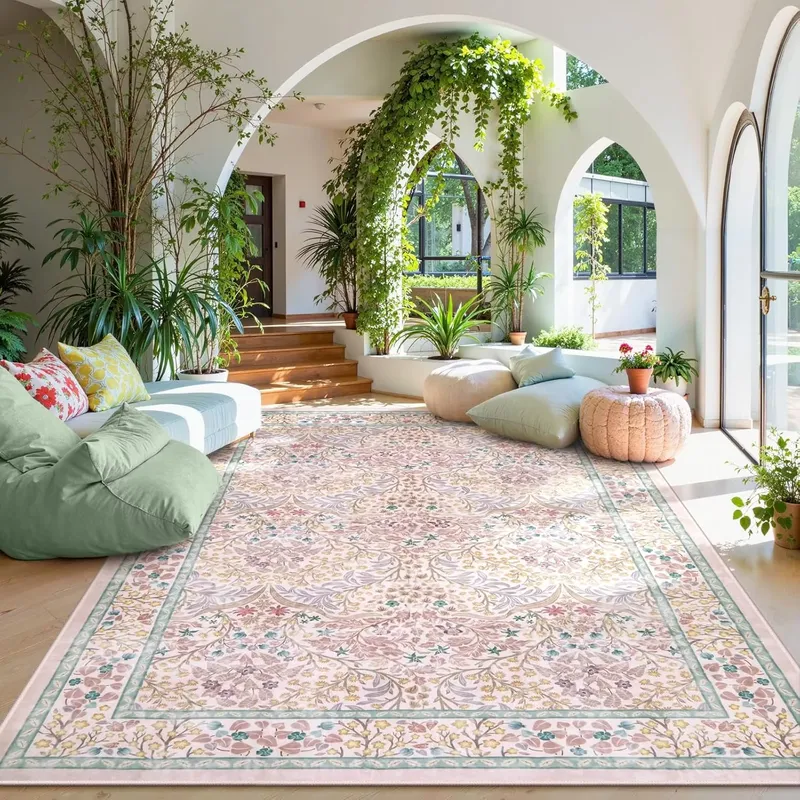 Pembe Oturma Odası Halısı Büyü - Home Decor Flowers incelemesi ve fiyatı