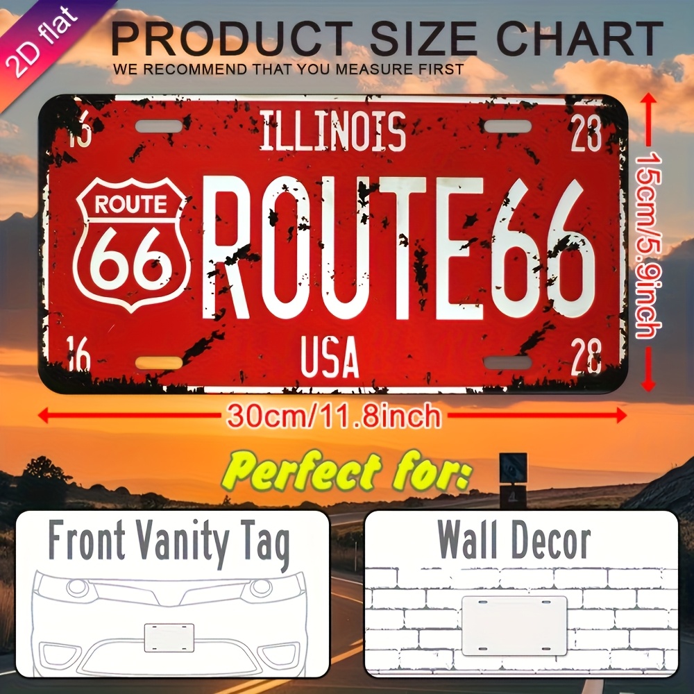 Illinois Route 66 ABD Vintage  - Home Decor Usa incelemesi ve fiyatı