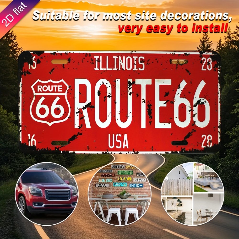 Illinois Route 66 ABD Vintage  - Home Decor Usa incelemesi ve fiyatı