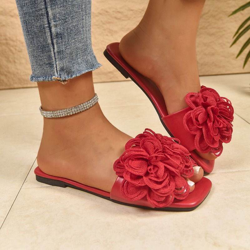 Yeni Yaz Kadın Kare Burunlu Gü - Home Decor Flowers incelemesi ve fiyatı