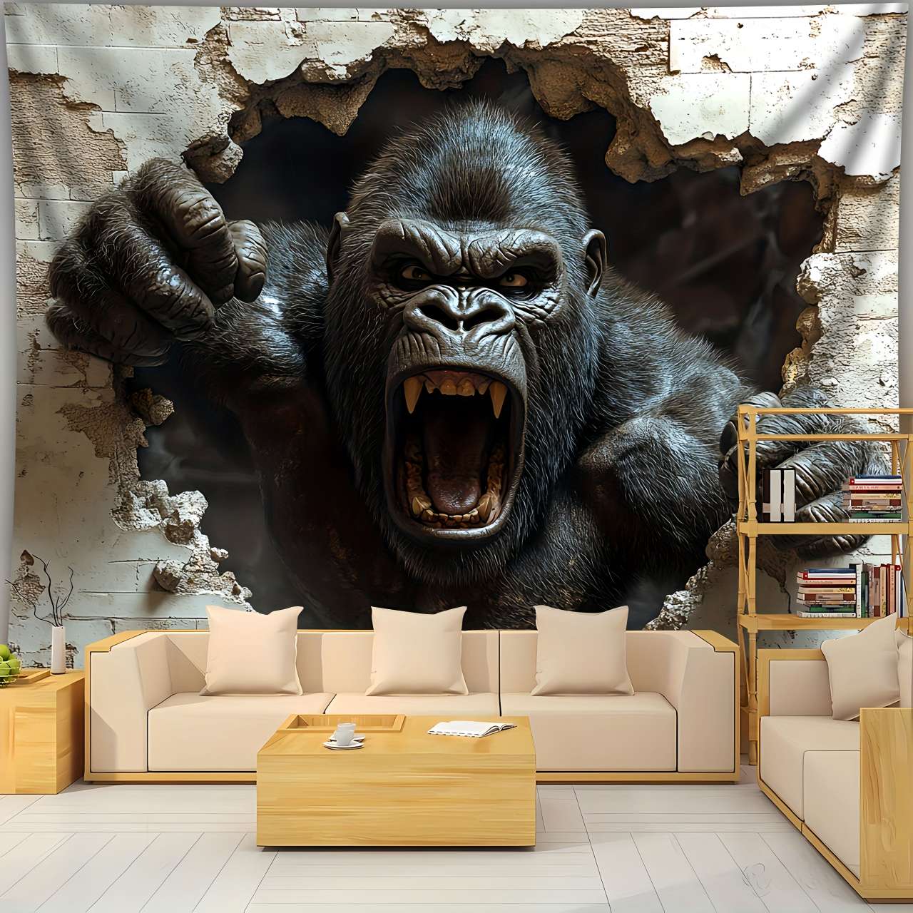 1 adet 3D Dinamik Goril Duvar  - Home Decor Under 100 incelemesi ve fiyatı
