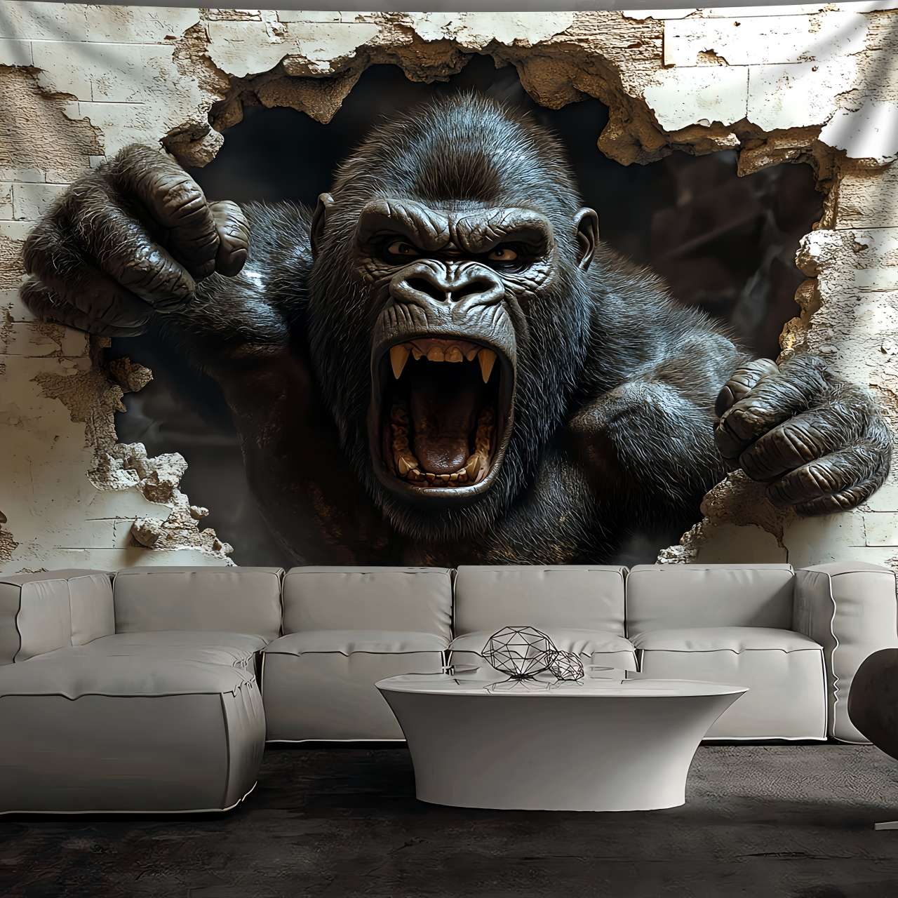1 adet 3D Dinamik Goril Duvar  - Home Decor Under 100 incelemesi ve fiyatı