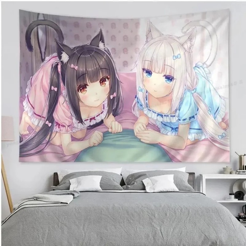 VIKAMA Kedi Kız Anime Goblen T - Home Decor Under 100 incelemesi ve fiyatı