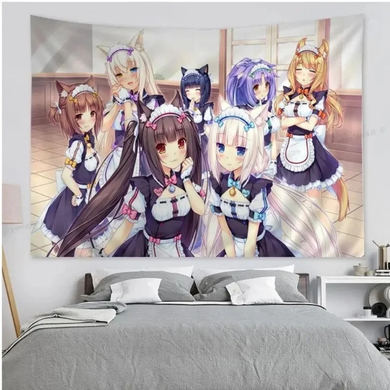 VIKAMA Kedi Kız Anime Goblen T - Home Decor Under 100 incelemesi ve fiyatı